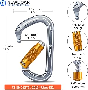 NewDoar UIAA & CE-gecertificeerde handklimklem kabelklem ascension klimboom boomverzorger abseilen uitrusting kabelklem voor 8 ~ 13 mm touwpak rechts blauw NewDoar UIAA & CE-gecertificeerde handklimklem kabelklem ascension klimboom boomverzorger abseilen uitrusting kabelklem voor 8 ~ 13 mm touwpak rechts blauw
