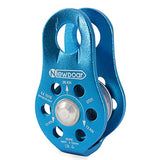 NewDoar Fixed Plate Micro Pulley,26KN CE Certified(26KN Blue 1pcs)