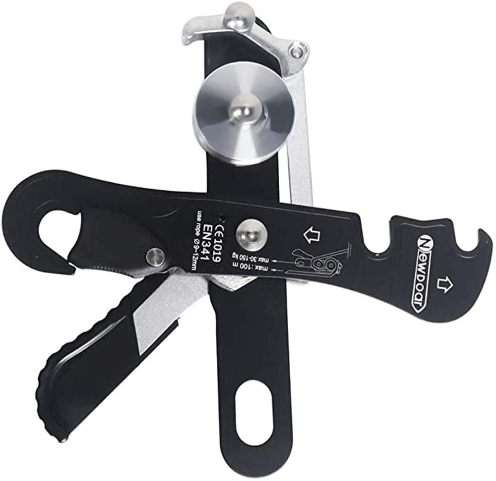 NewDoar Climbing Stop Descender Rappelling Belay for Ropes 9-12mm The Novices for Rescue & Arborist CE Certification