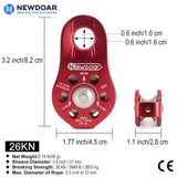 NewDoar Fixed Plate Micro Pulley,26KN CE Certified(26KN Blue 1pcs)
