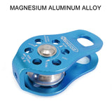 NewDoar Fixed Plate Micro Pulley,26KN CE Certified(26KN Blue 1pcs)