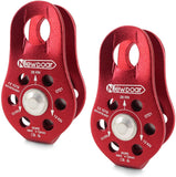 NewDoar Fixed Plate Micro Pulley,26KN CE Certified(26KN Blue 1pcs)