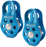 NewDoar Fixed Plate Micro Pulley,26KN CE Certified(26KN Blue 1pcs)
