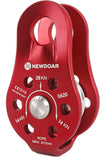 NewDoar Fixed Plate Micro Pulley-Red,26KN CE Certified(26KN Red 1pc)