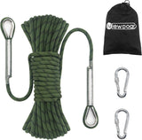 8mm Static Climbing Rope with 2 Steel Hooks