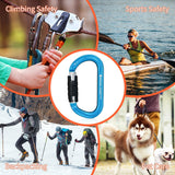 25KN CE&UIAA Certified Climbing Auto- Locking Carabiner Professional O-Shaped Heavy Duty Carabiner