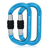 NewDoar 25KN CE&UIAA Certified Climbing Screwgate Locking Carabiner Professional O-Shaped Heavy Duty Carabiner