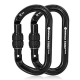 NewDoar 25KN CE&UIAA Certified Climbing Screwgate Locking Carabiner Professional O-Shaped Heavy Duty Carabiner
