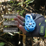 NewDoar Fixed Plate Micro Pulley-Blue,26KN CE Certified(26KN Blue 2pcs)