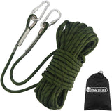 10mm Static Climbing Rope with 2 Steel Hooks Pro