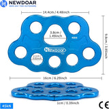 NewDoar Descender Plate 45KN Paw Rigging Plate 8 Holes Rock Climbing Gear