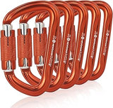 NewDoar 28KN UIAA & CE Certified Auto Climbing Carabiner -Orange 5pcs