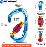 NewDoar 24KN/5400lbs  Heavy Duty Locking Clips