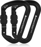 NewDoar Professional CE Certified 30kN-6744lbs Climbing Carabiner-Screwgate/Black