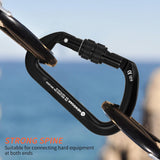 NewDoar Professional CE Certified 30kN-6744lbs Climbing Carabiner-Screwgate/Black