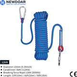 10mm Static Climbing Rope with 2 Steel Hooks