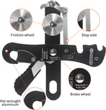 NewDoar Climbing Stop Descender Rappelling Belay for Rope 9-12mm Novices for Rescue-Black