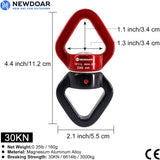 NewDoar 30KN CE Certified Micro Rotator Swivel-Red & Black