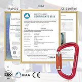 NewDoar 28KN UIAA & CE Certified Auto Climbing Carabiner -Red 5pcs