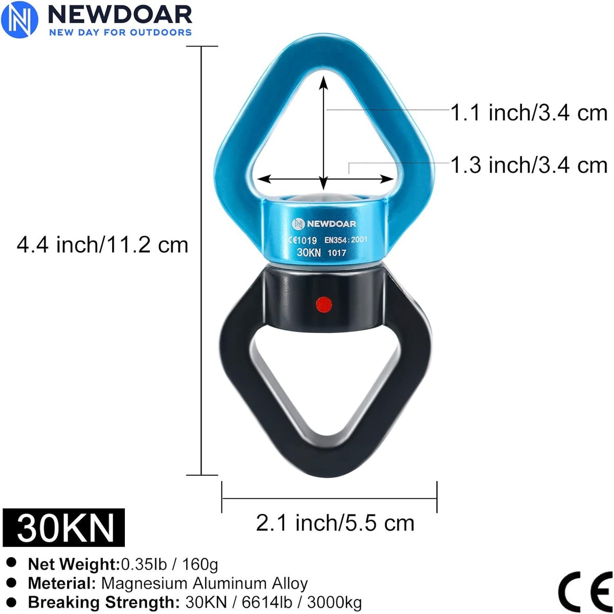 NewDoar 30KN CE Certified Micro Rotator Swivel-Blue & Black – newdoar