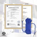 10mm Static Climbing Rope with 2 Steel Hooks Pro