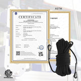 10mm Static Climbing Rope with 2 Steel Hooks Pro