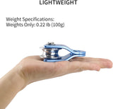 NewDoar CE Certified 20kN Micro Pulley Fixed Side Trolley for Climbing Rescue-Blue 1pcs