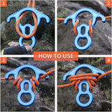 NewDoar  Downhill Equipment Rigging Plate 40kN Rescue Figure 8 Descender-Blue