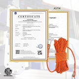 10mm Static Climbing Rope with 2 Steel Hooks Pro