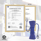 8mm Static Climbing Rope with 2 Steel Hooks