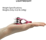 NewDoar CE Certified 20kN Micro Pulley Fixed Side Trolley for Climbing Rescue-Red 2pcs