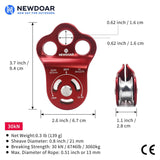 NewDoar 30 KN CE Certified Three Holes Rescue Climbing Pulley