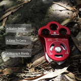 NewDoar 30 KN CE Certified Three Holes Rescue Climbing Pulley