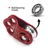 NewDoar 30 KN CE Certified Three Holes Rescue Climbing Pulley