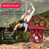 NewDoar 30 KN CE Certified Three Holes Rescue Climbing Pulley