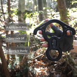 NewDoar  Downhill Equipment Rigging Plate 40kN Rescue Figure 8 Descender-Black