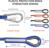 10mm Static Climbing Rope with 2 Steel Hooks Pro