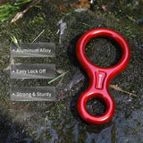 NewDoar 8 Descender Downhill Equipment Rigging Plate 35kN Rescue-Red