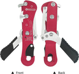 NewDoar Climbing Stop Descender Rappelling Belay for Rope 9-12mm Novices for Rescue-Red