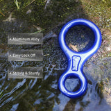 NewDoar 8 Descender Downhill Equipment Rigging Plate 35kN Rescue-Blue