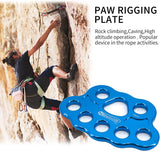NewDoar Descender Plate 45KN Paw Rigging Plate 8 Holes Rock Climbing Gear