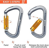 NewDoar 28KN UIAA & CE Certified Auto Climbing Carabiner -Grey 1pc