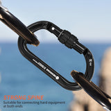 NewDoar 25KN CE&UIAA Certified Climbing Screwgate Locking Carabiner Professional O-Shaped Heavy Duty Carabiner