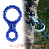 NewDoar 8 Descender Downhill Equipment Rigging Plate 35kN Rescue-Blue