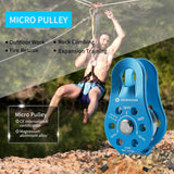 NewDoar Fixed Plate Micro Pulley-Blue,26KN CE Certified(26KN Blue 2pcs)