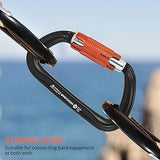 NewDoar 28KN UIAA & CE Certified Auto Climbing Carabiner -Black 5pcs