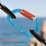 NewDoar 28KN UIAA & CE Certified Auto Climbing Carabiner -Blue 5pcs