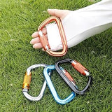 NewDoar 28KN UIAA & CE Certified Auto Climbing Carabiner -Orange 5pcs