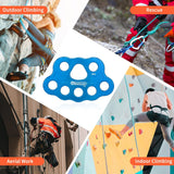 NewDoar Descender Plate 45KN Paw Rigging Plate 8 Holes Rock Climbing Gear