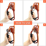 UIAA & CE Certified Left Hand Ascender for 8~13MM Rope - Orange